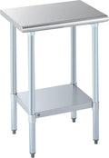 Stainless Steel Prep Table 18x24 in - Heavy Duty NSF Workbench