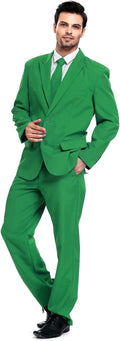 U LOOK UGLY TODAY Men's Party Suit Solid Color Prom Suit - Festive