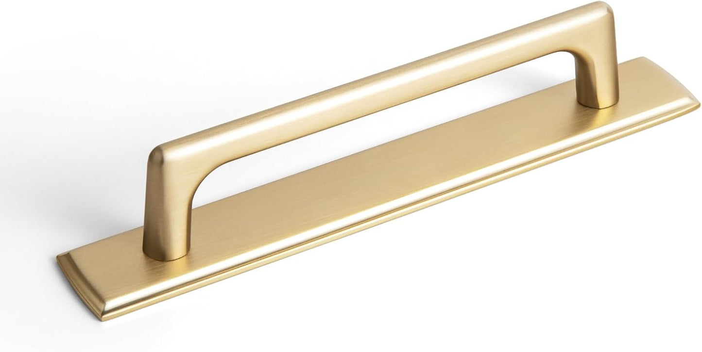 Goo-Ki Champagne Bronze Cabinet Pulls with Backplate for Elegance