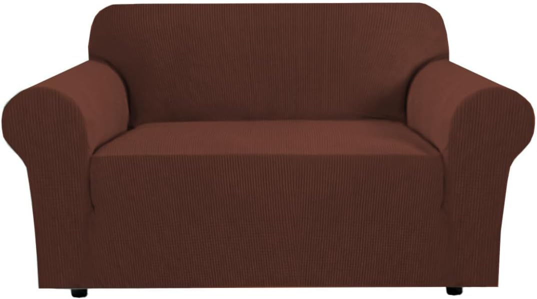 H.VERSAILTEX Stretch Couch Cover for Loveseat with Elastic Bottom