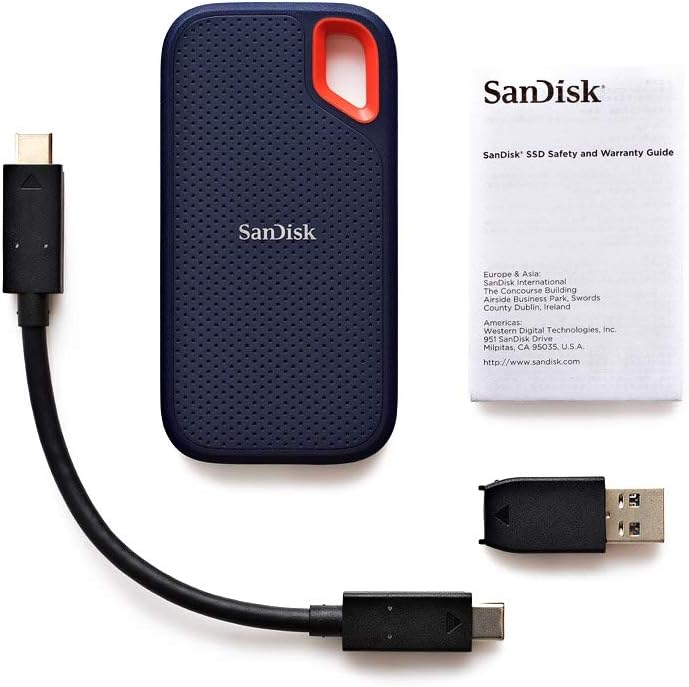 SanDisk Extreme 1TB Portable Solid State Drive for Fast Storage