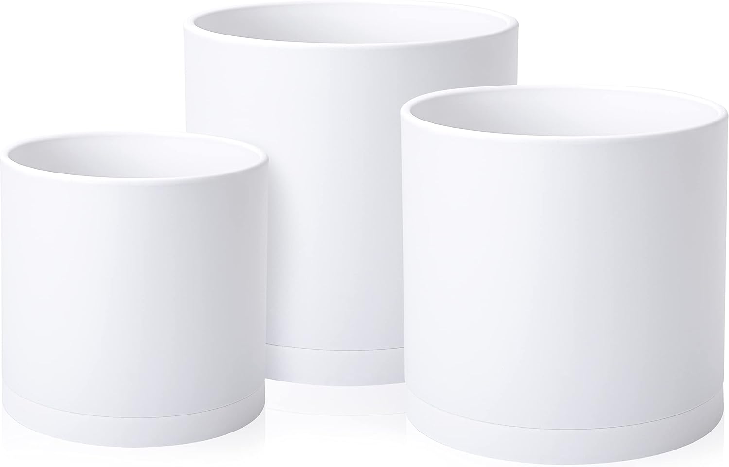 D'vine Dev Plastic Planter Pots Set of 3 with Drainage Holes