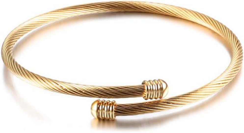 Adjustable Stainless Steel Bangle by Jude Jewelers