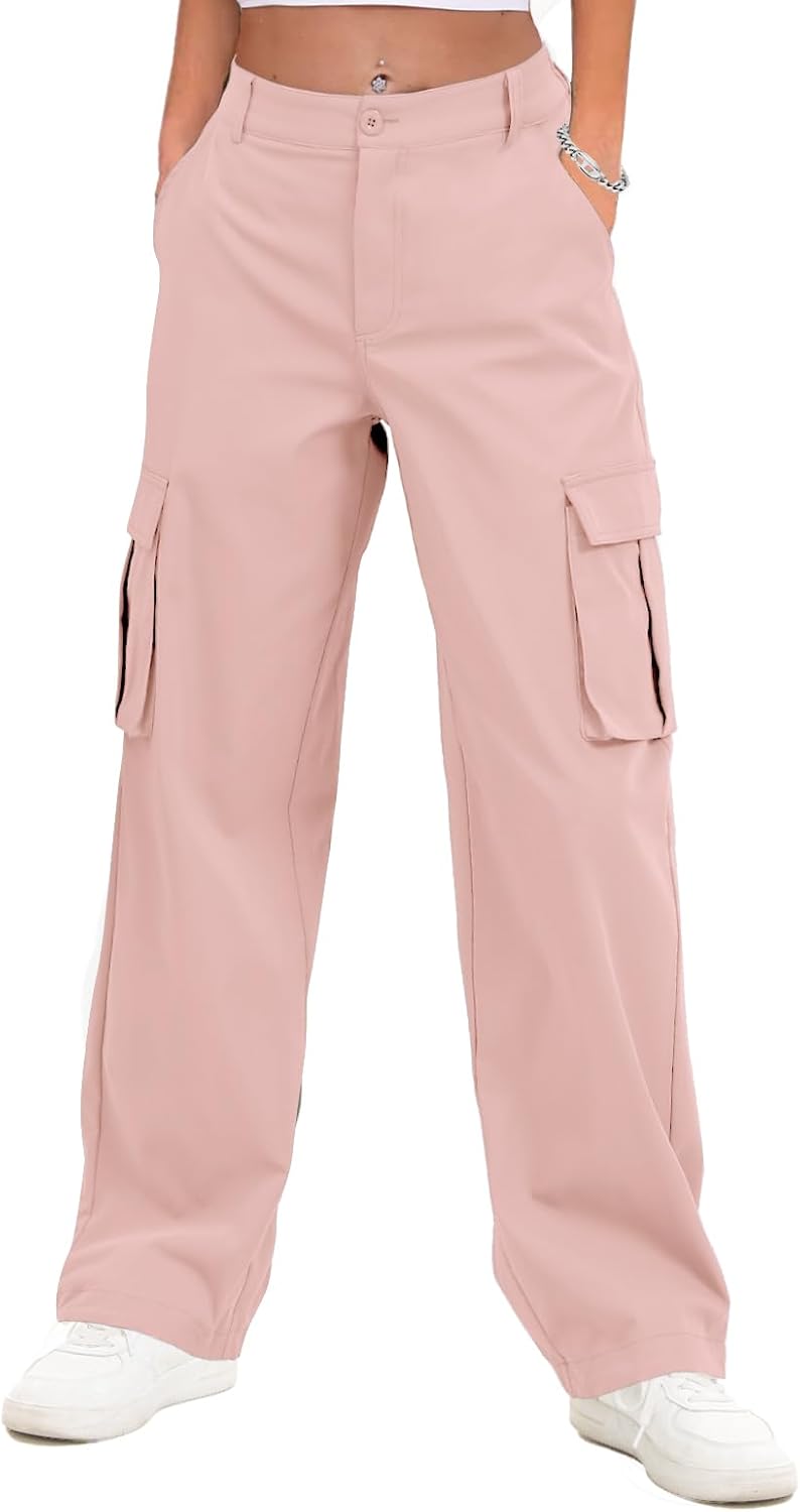 Gracyoga Cargo Pants for Women High Waisted Wide Leg Style