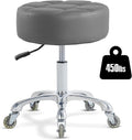 Rolling Stool with Wheels Adjustable Height - Thick Cushion Comfort