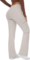 Yoga Flare Leggings High Waisted Bootcut Pants - Warm Cargo Style