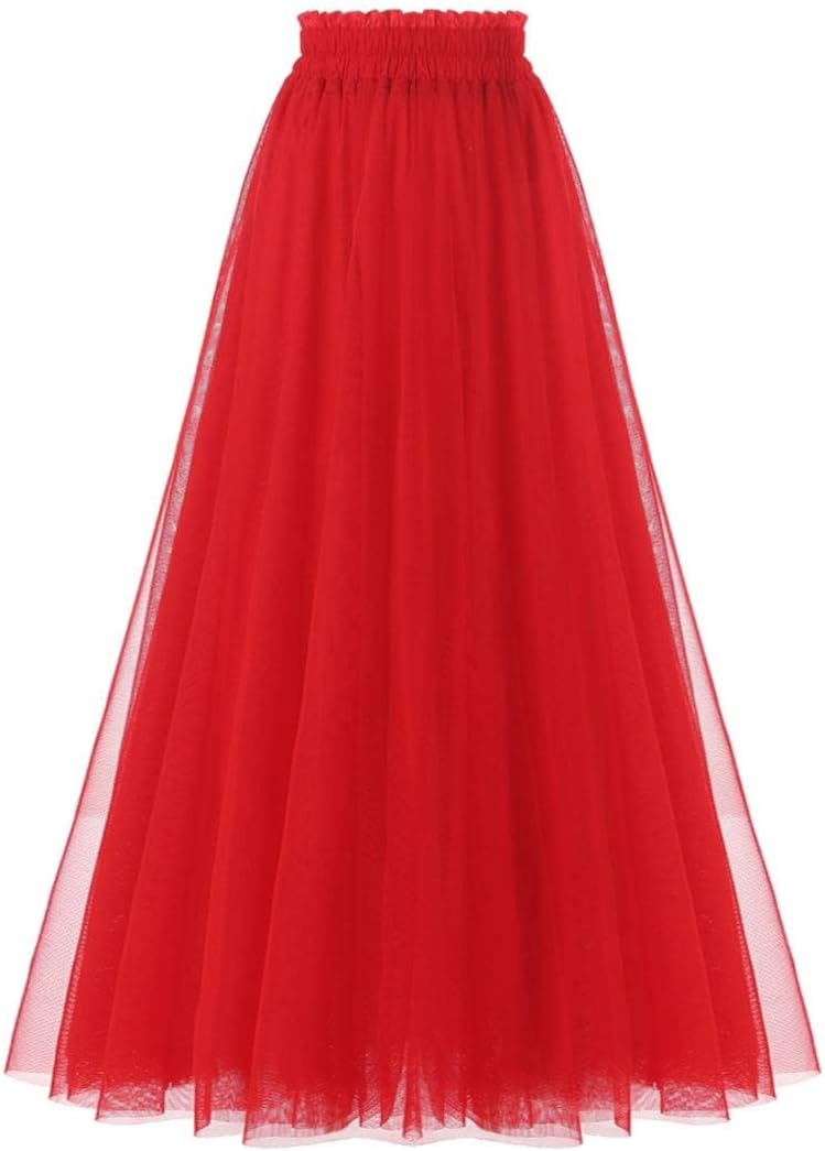 OBBUE Women's A Line Tulle Party Evening Tutu Skirts Review