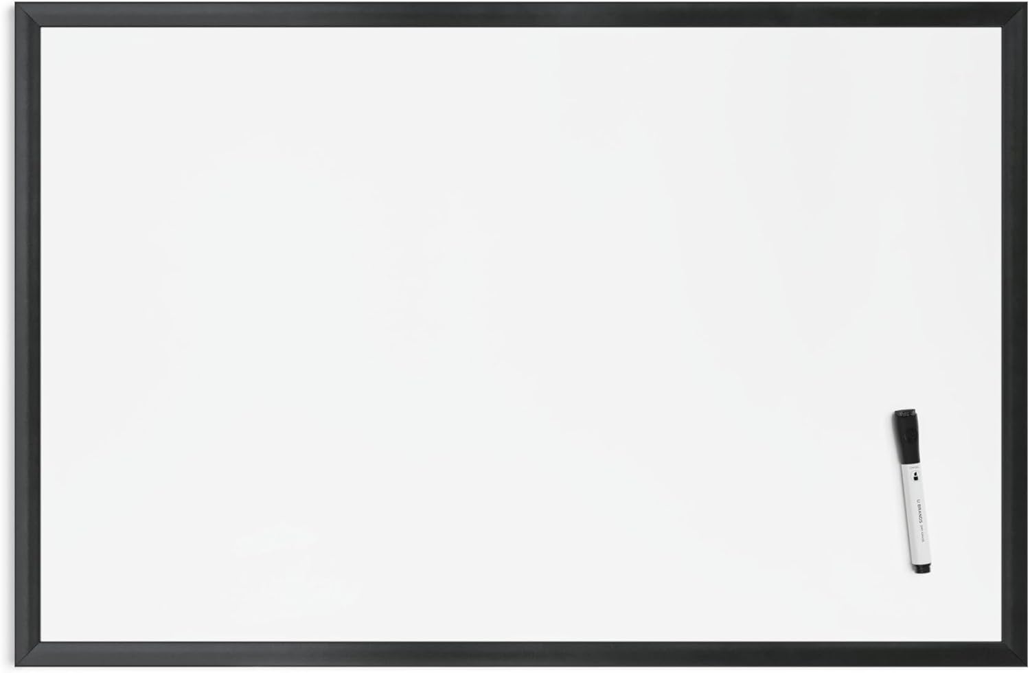Magnetic Dry-Erase Board with Black Wood Frame for Creativity