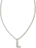 Crystal Letter Short Pendant Necklace - Personalized CZ Initial 0