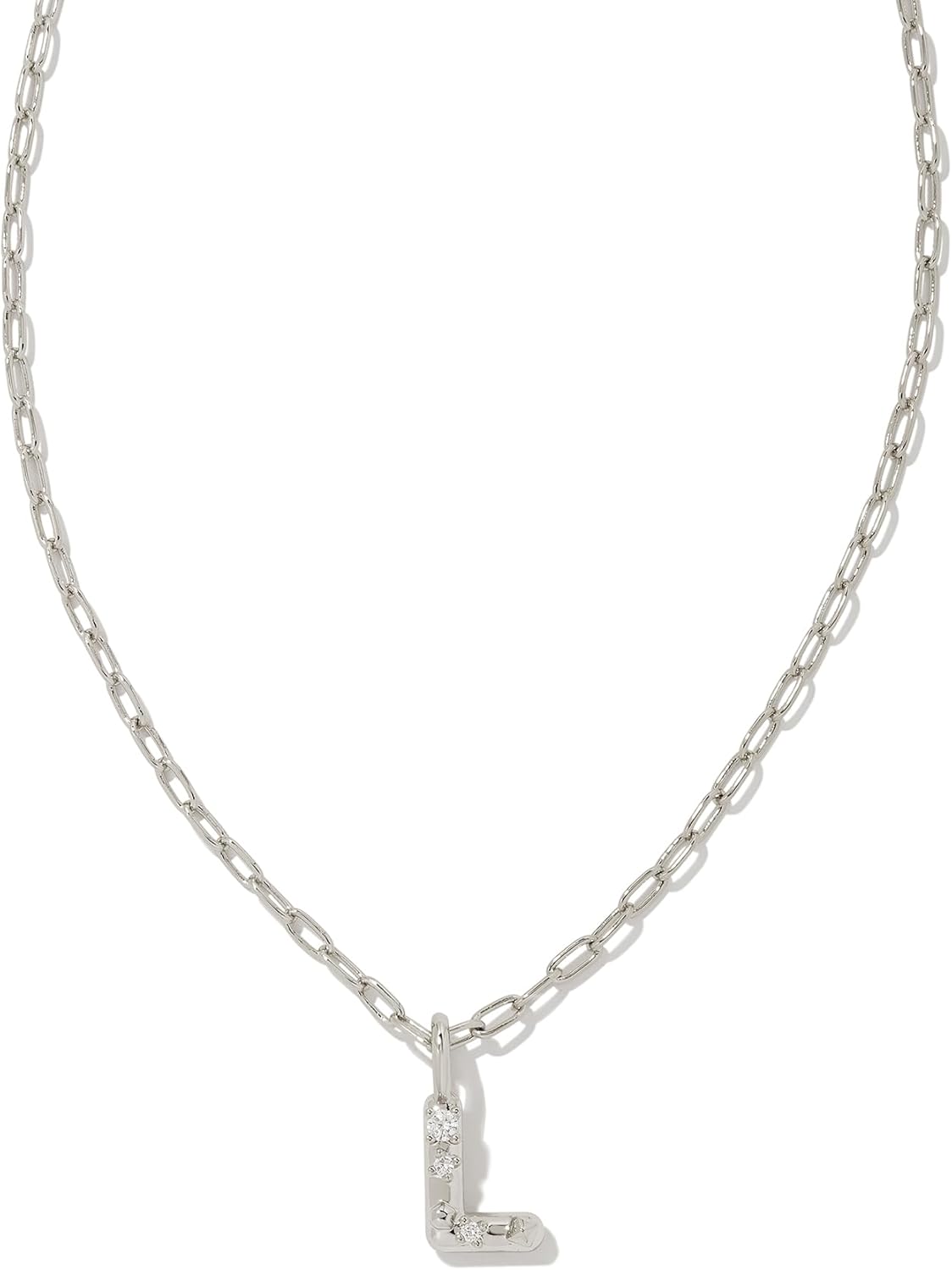 Kendra Scott Crystal Letter Short Pendant Necklace for Women