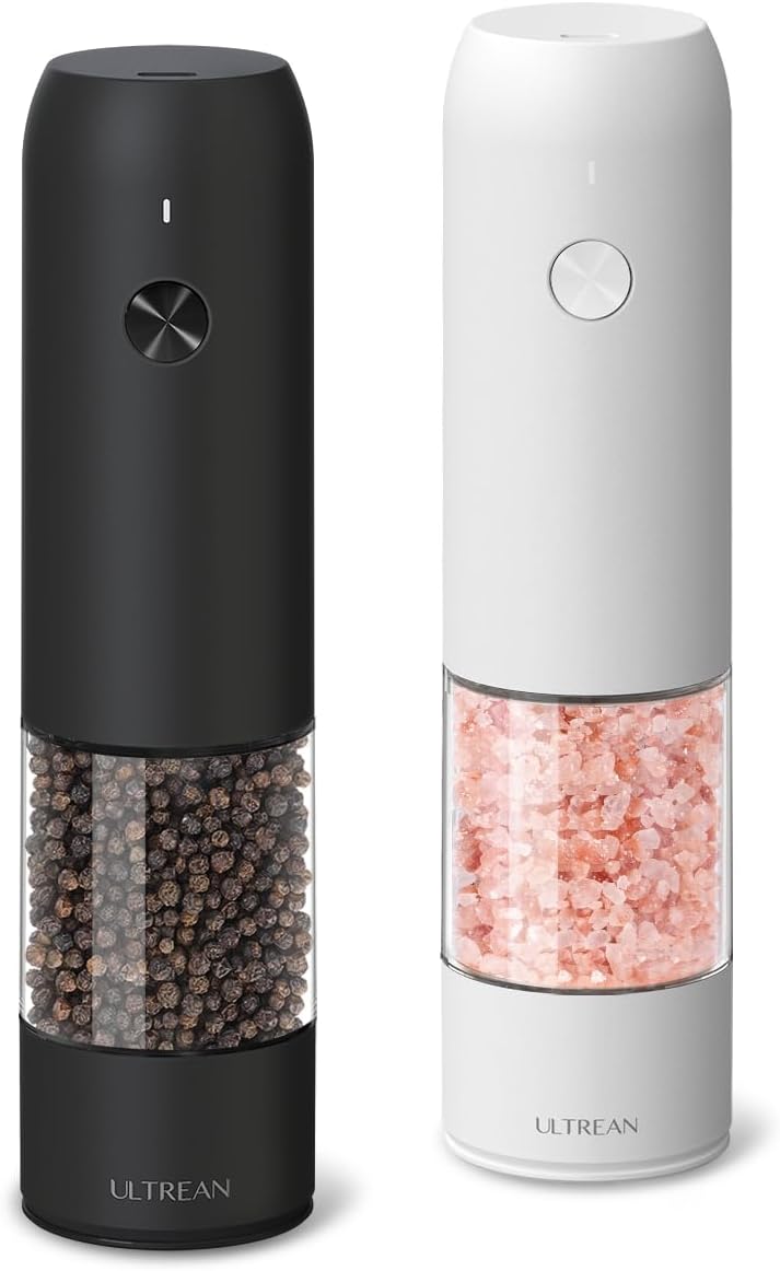 Ultrean Rechargeable Pepper Grinder with Adjustable Coarseness