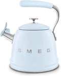 SMEG Retro Stovetop Whistling Kettle 2.4Q (Pastel Blue) - Retro Design