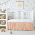 Dust Ruffle Crib Skirt 100% Egyptian Cotton Mini Crib - Blush