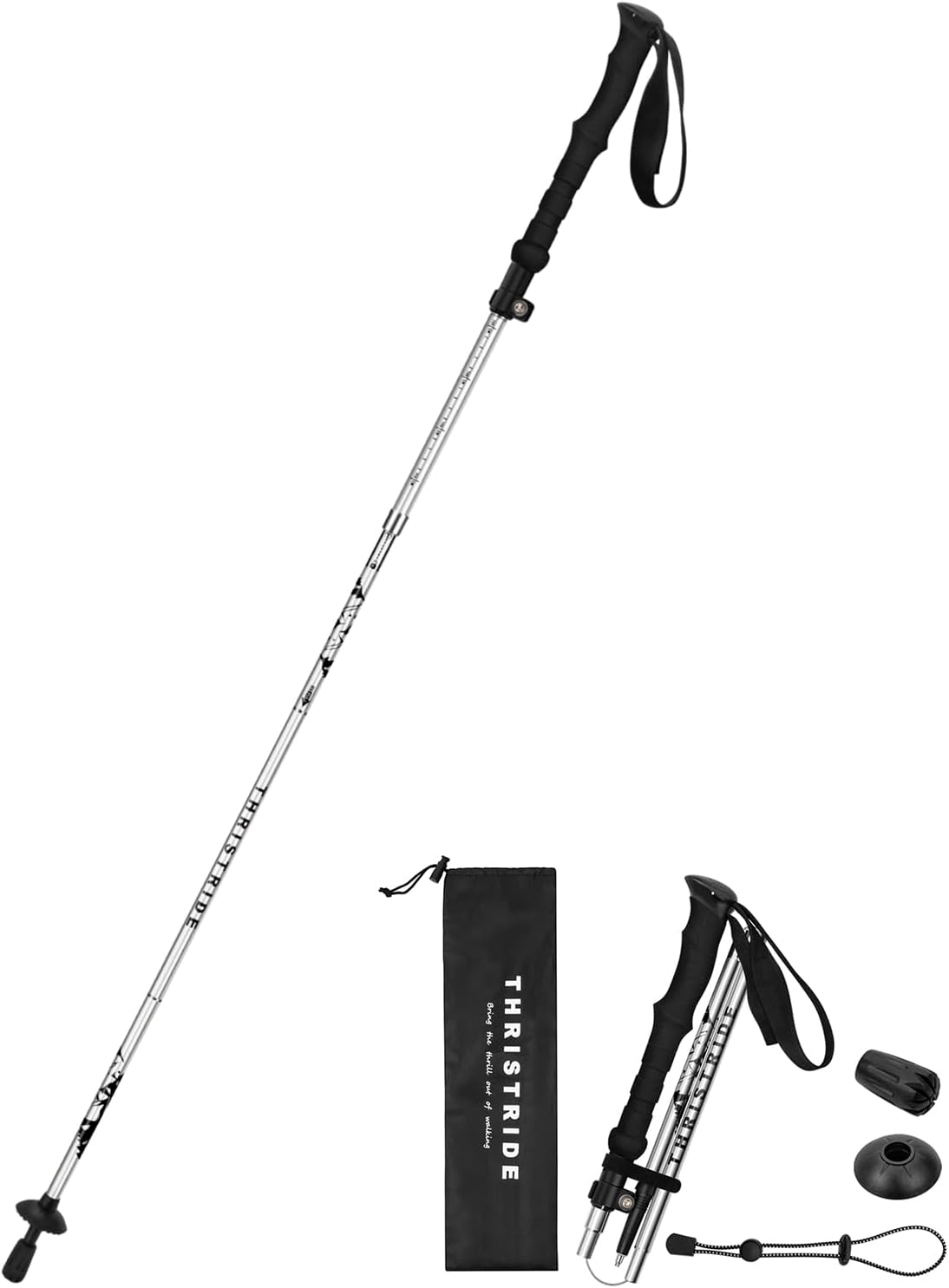 THRISTRIDE Collapsible Trekking Pole - Lightweight Support!