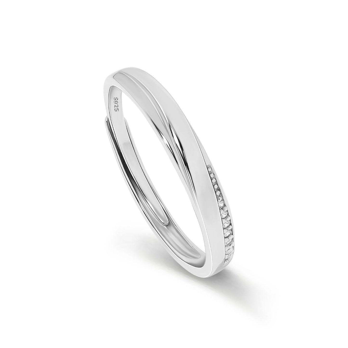 Meissa 2 Pcs Couple Rings for Men and Women in 925 Silver