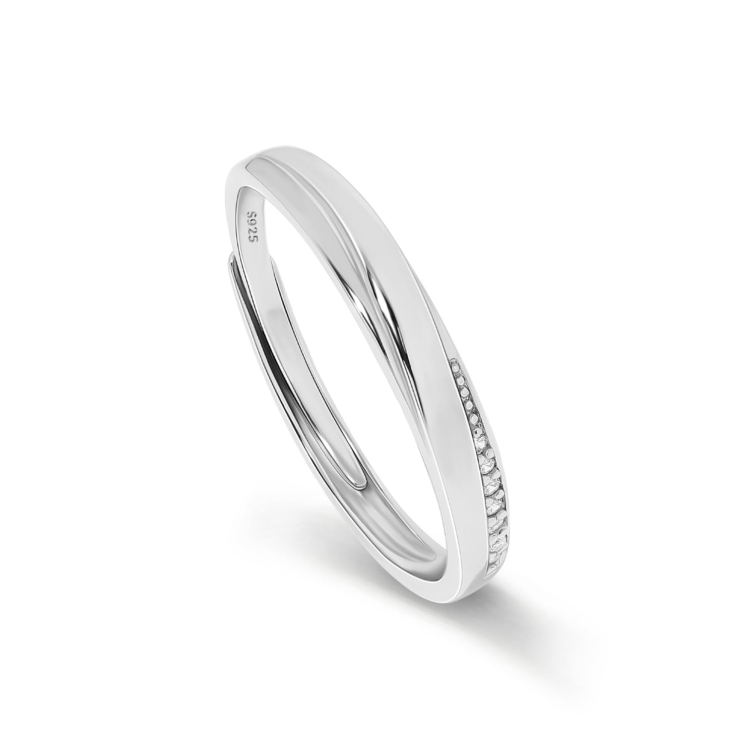 Meissa 2 Pcs Couple Rings for Men and Women in 925 Silver