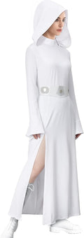 MORROWIND Women Costume White Hooded Long Dress for Cosplay
