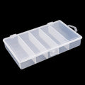 5-Grid Clear Plastic Fishing Tackle Box 3-Pack - Compact Storage