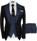 Wangyue Mens Suit 3 Piece Slim Fit for Wedding and Business