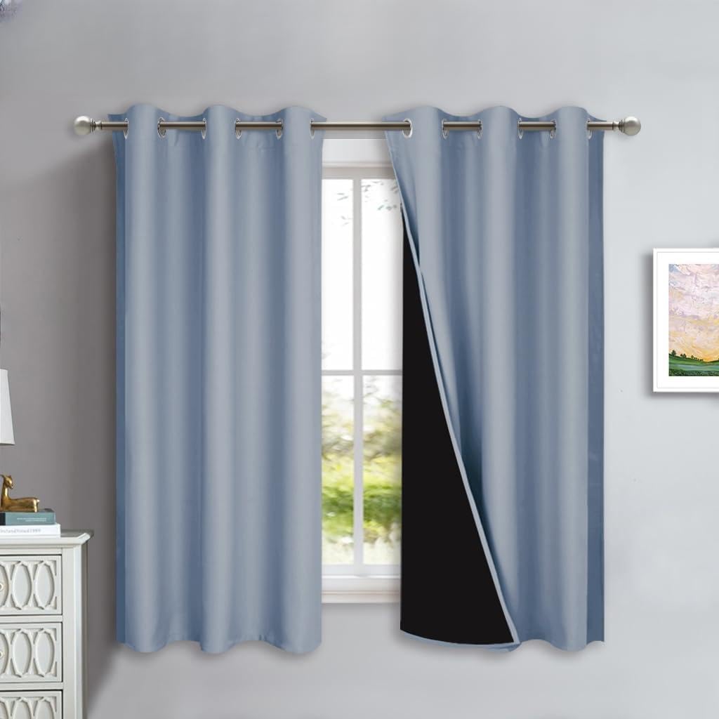 NICETOWN 100% Blackout Lined Curtains for Complete Darkness