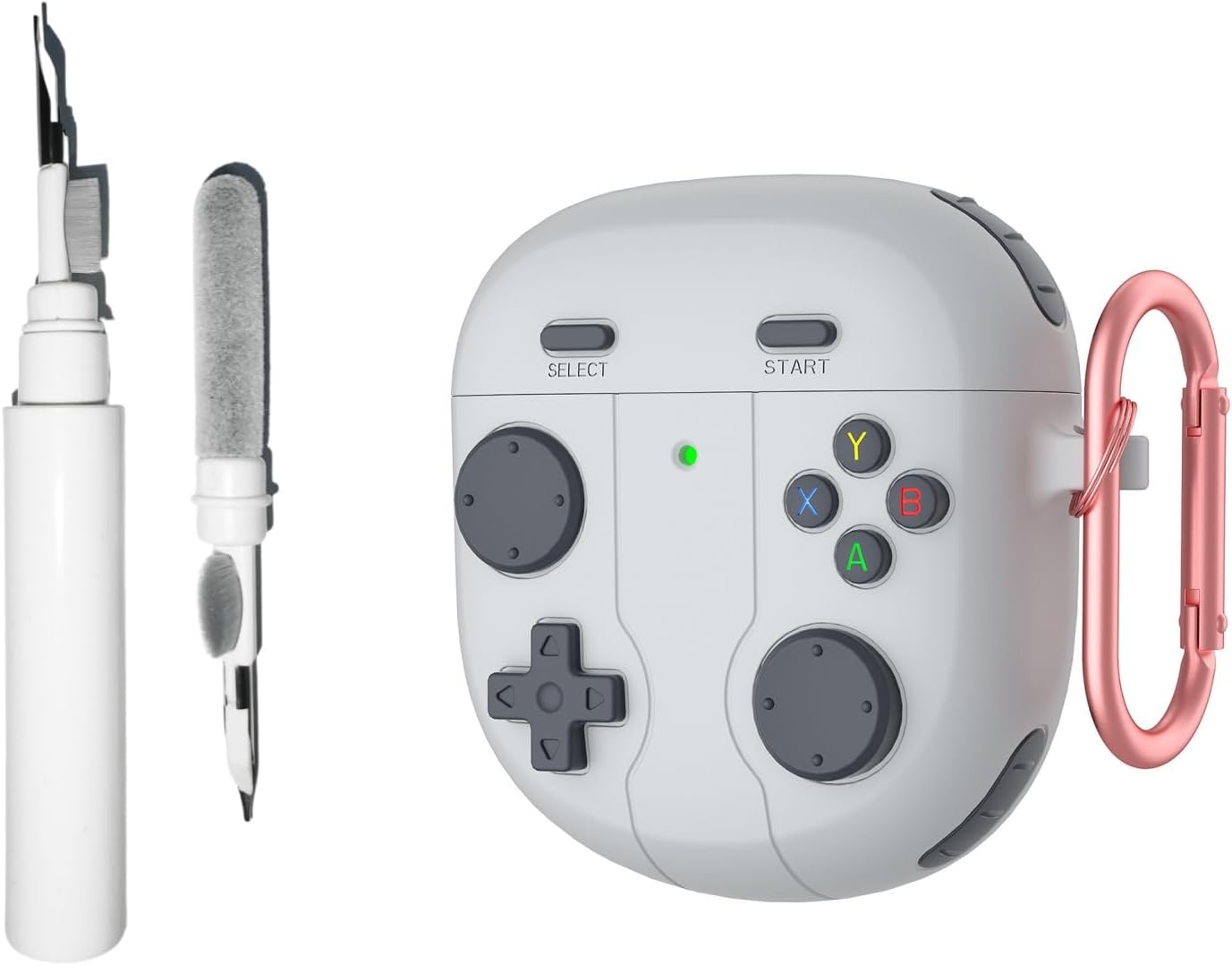 Cute Game Design Silicone Earbud Case with Keychain