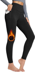 Petite Fleece Lined Leggings for Women 25in Inseam - Warm 7/8