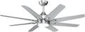 62 in Ceiling Fan with Light - Large Brushed Nickel Industrial Fan