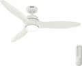 Hunter Fan 52 in White Indoor/Outdoor Ceiling Fan with Lights