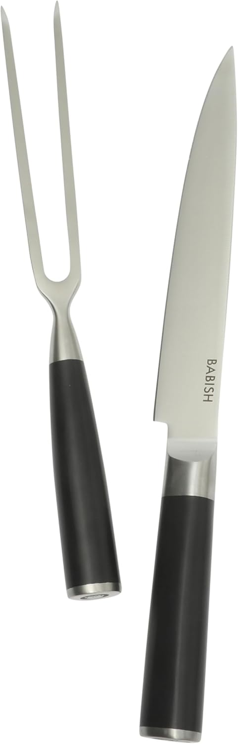 Babish 2-Piece Carving Knife and Fork Set for Perfect Cuts
