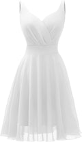 Dressever Summer Cocktail Dress V-Neck Chiffon Sundress - Flattering