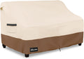 3-Seater Patio Sofa Cover 76W x 33D x 32H in - Beige & Brown