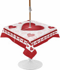Valentine's Day Waterproof Heart Tablecloth 60x60in