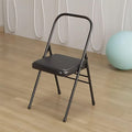 Portable Backless Yoga Chair - Non-Slip, PU Leather, Double Beam Design