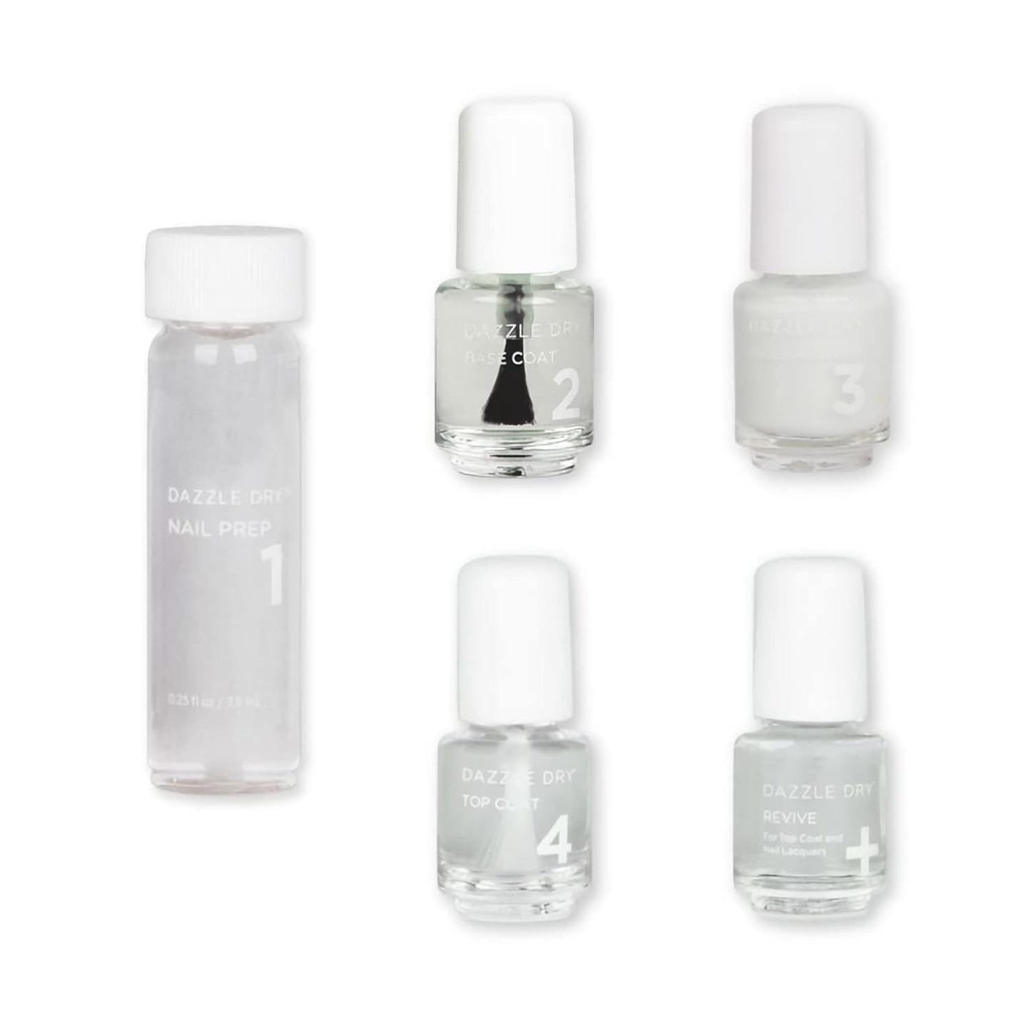 Dazzle Dry Mini Kit 4 Step System for Salon-Quality Nails