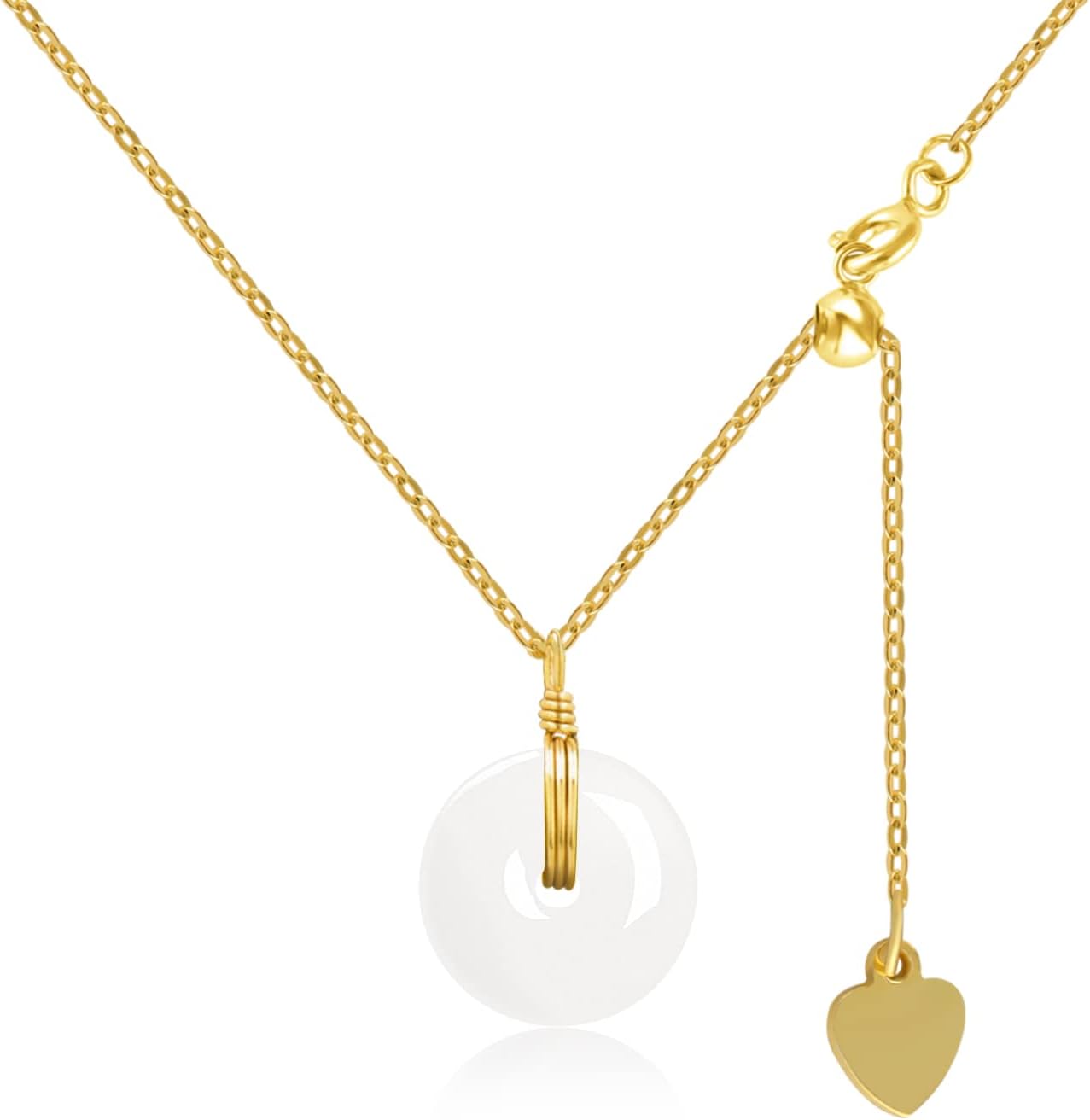 Elegant Jade Necklace for Women with 925 Sterling Silver Chain