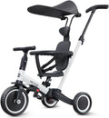 Toddler Tricycle 6-in-1 with Push Handle and Canopy - Convertible Ride