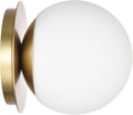 Wall Sconces 1 Light Modern Globe Sconce in Aged Brass - MidCentury
