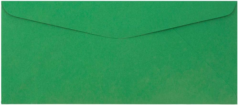 JAM PAPER #9 Business Colored Envelopes - Green Recycled Pack