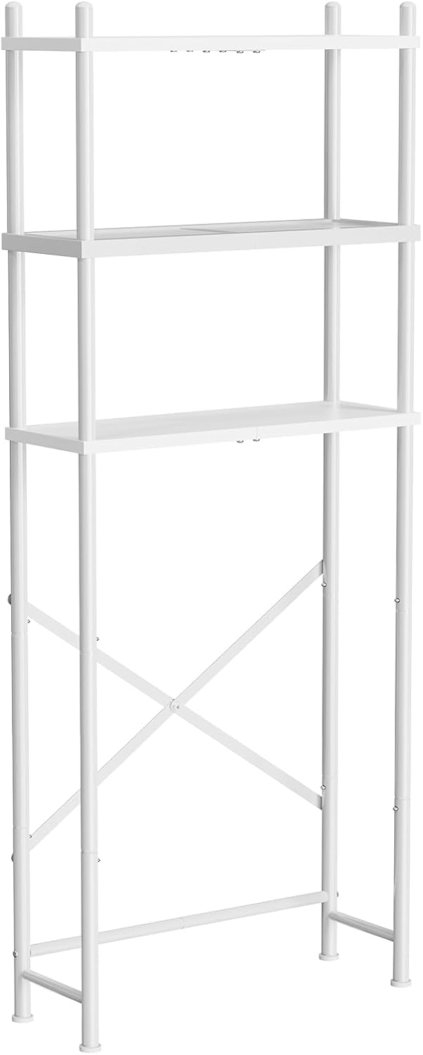 HOOBRO Over The Toilet Storage: 3-Tier Bathroom Organizer
