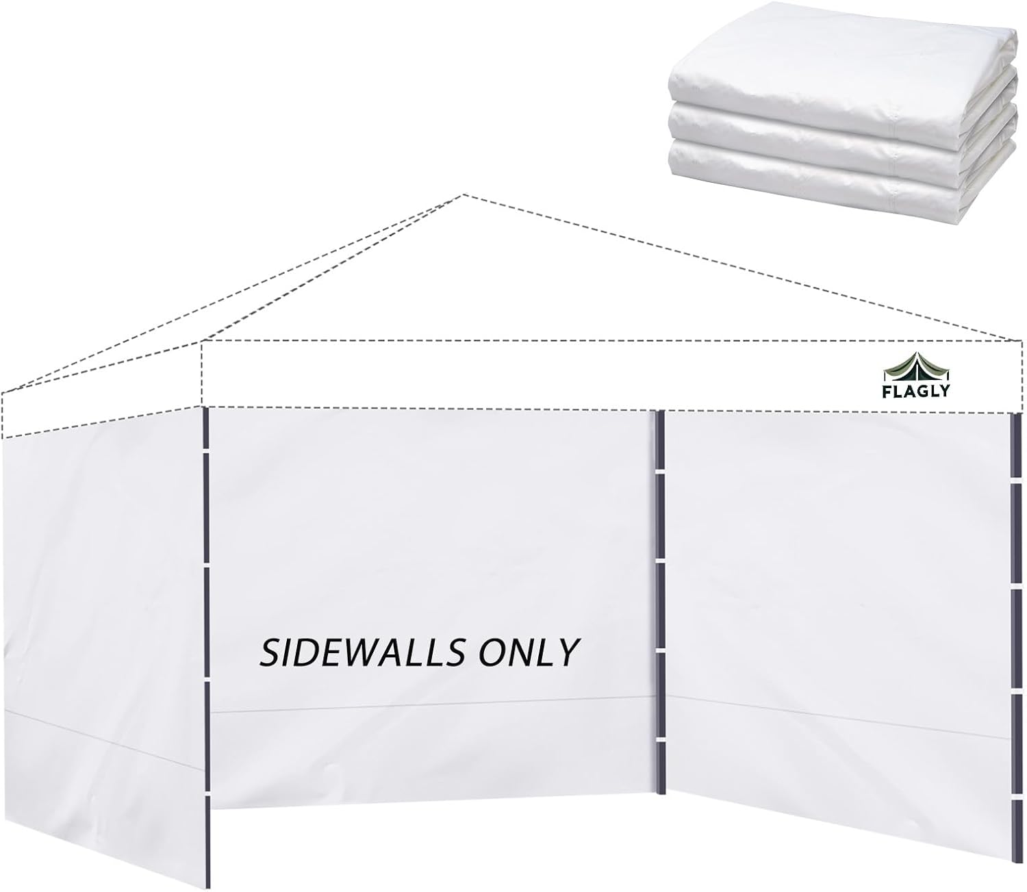 Instant 3pcs Canopy Sidewalls for 12x12 Pop Up Canopy Tent