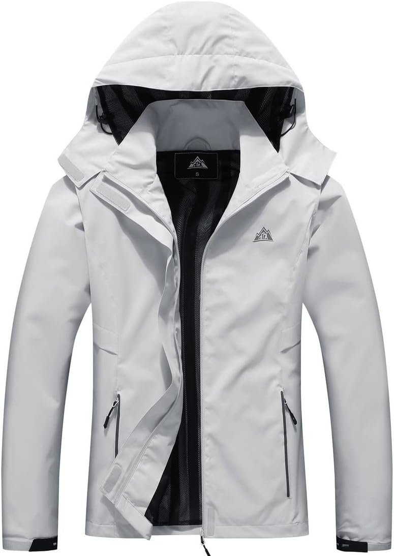 MOERDENG Women's Waterproof Rain Jacket for Outdoor Adventures