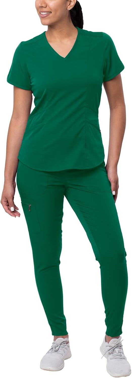Adar Pro Modern Athletic Scrub Set for Women - Stylish Comfort