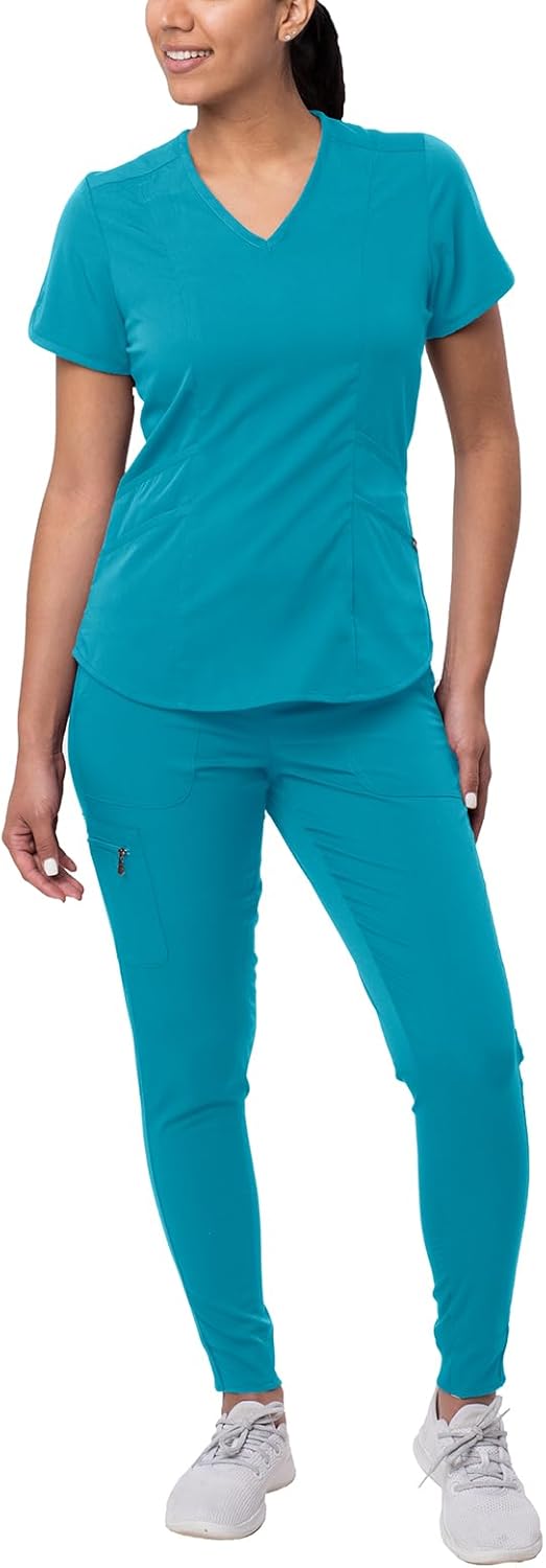 Adar Pro Modern Athletic Scrub Set for Women - Stylish Comfort