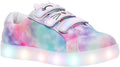 FabKids Boys Light Up Sneakers Cute Dinosaur Canvas Shoes - Fun, Comfy