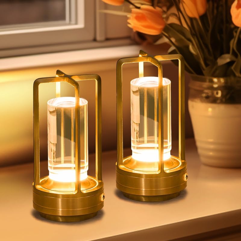 Rechargeable Table Lamp Cordless with 3 Color Options for Any Space