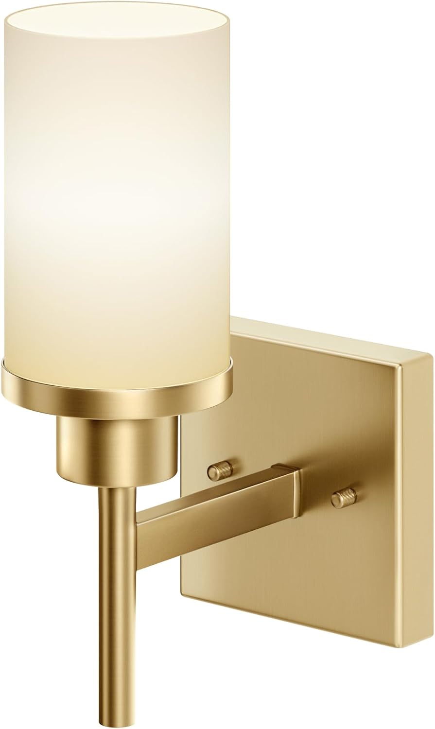 Elegant Vanity Lighting Fixtures with White Frosted Glass Design