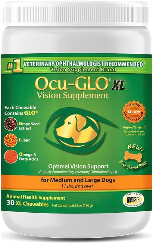 Ocu-GLO Cat & Dog Eye Support Chewables for Optimal Vision
