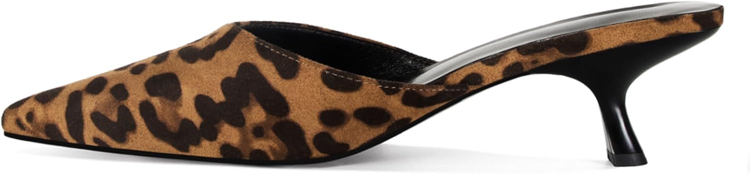 Mesh Kitten Heels Mules for Women with Comfort and Style