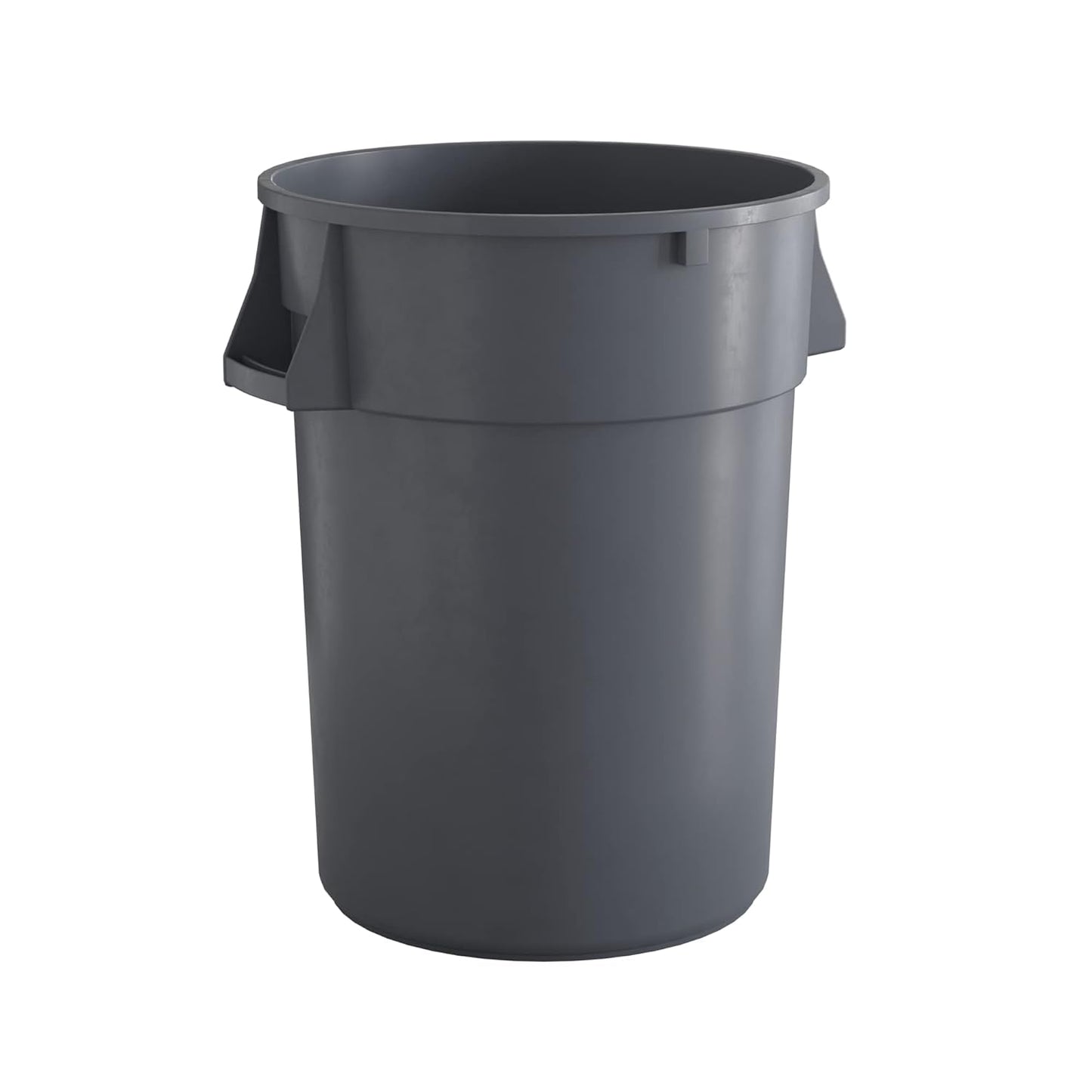 44 Gallon Gray Round Commercial Trash Can for Heavy-Duty Use