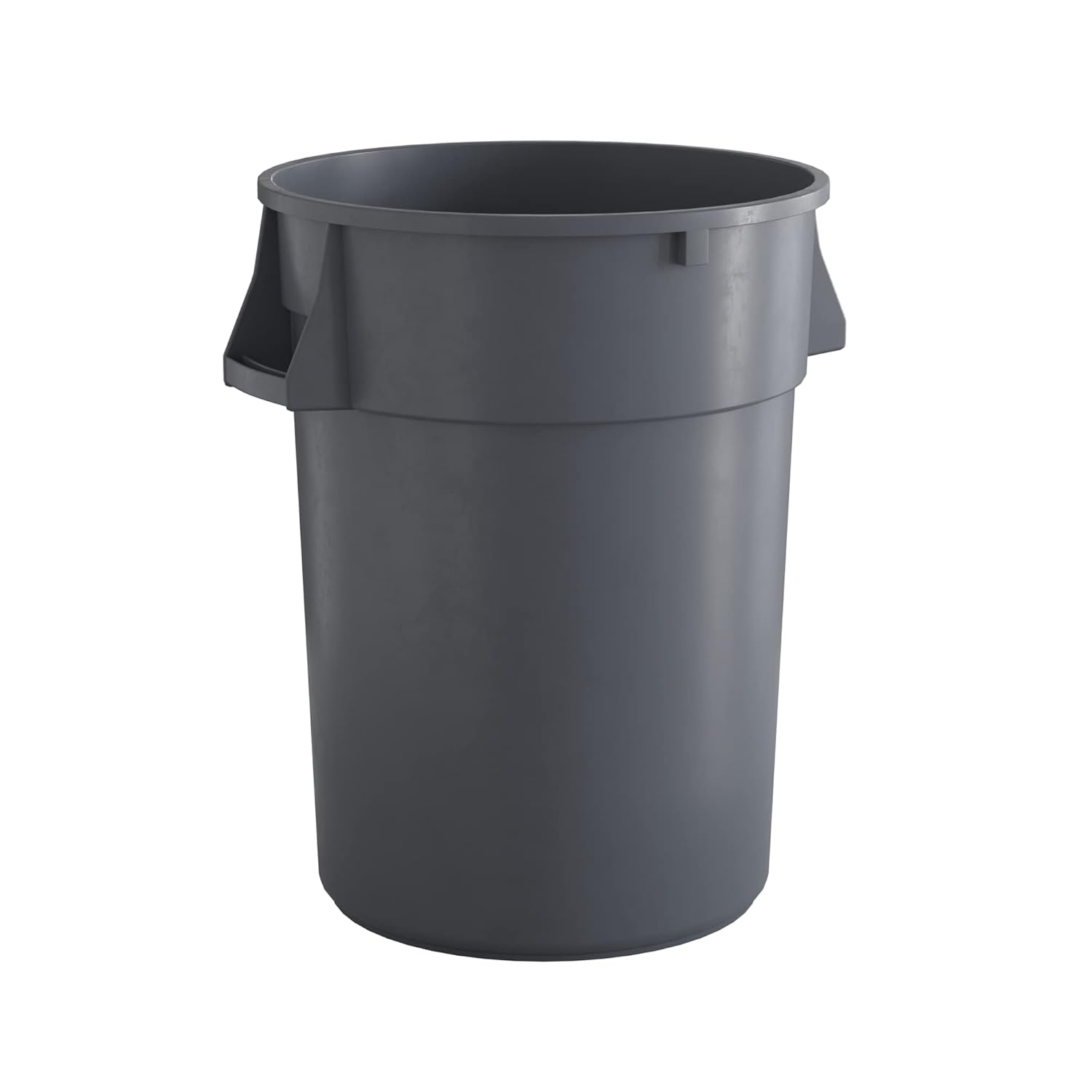 44 Gallon Gray Round Commercial Trash Can for Heavy-Duty Use